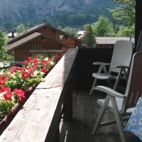 Balkon der Wohnung im 1. Stock